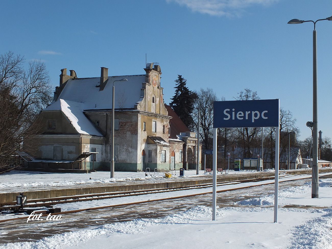 Sierpecki dworzec PKP, 31 stycznia 2021 r.