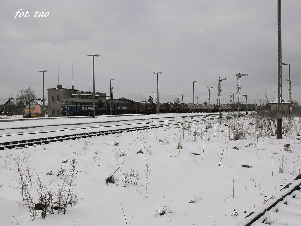 Stacja Sierpc. Skad towarowy gotowy do odjazdu do Pocka, 23.01.2011 r.
