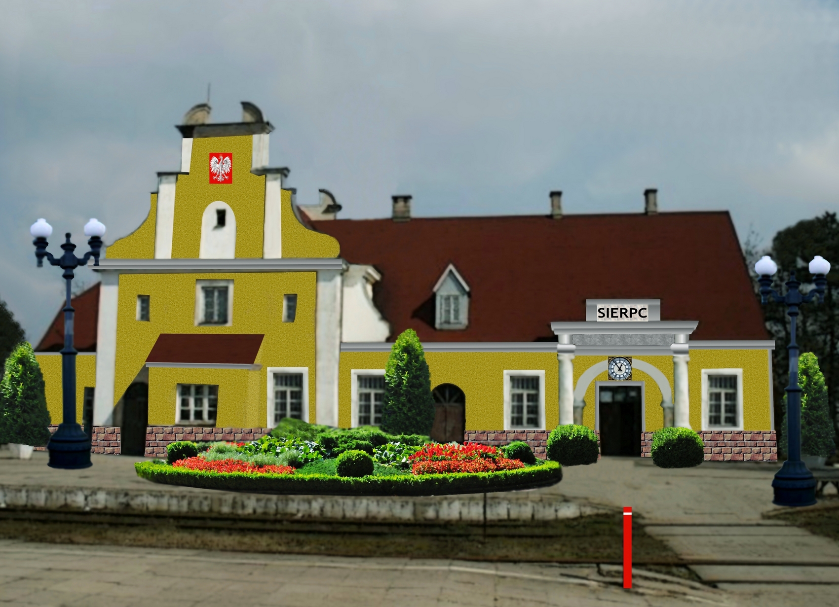Widok dworca PKP w Sierpcu po renowacji. Marzenie Sierpczakw.